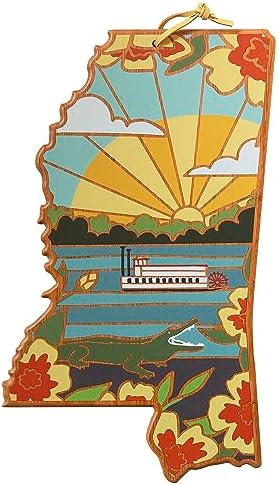 Totally Bamboo Mississippi State Shaped Cutting Board, Summer Stokes