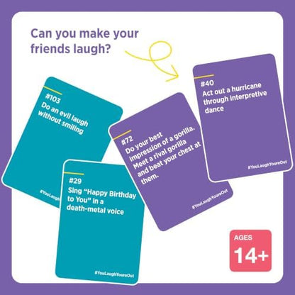 You Laugh You're Out | Charades Party Card Game for Adults & Teens