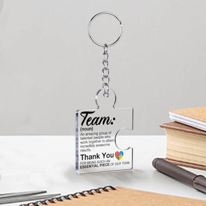 Team Appreciation Gifts Bulk Thank You Keychains for Coworkers