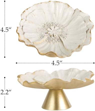 NIKKY HOME Vintage Flower Ring Holder Jewelry Tray, Small Trinket Dish