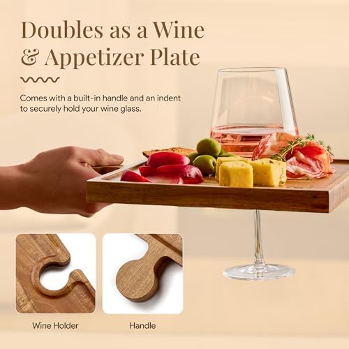 Homesphere Wooden Charcuterie Boards, Appetizer Tray for Parties &
