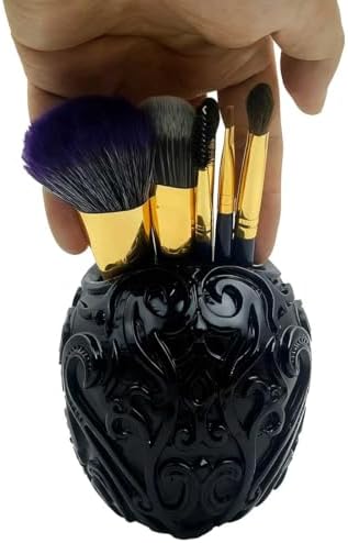 CUZOKOLA Goth Accessories Black Skull Decor for Pen Holder with Strong