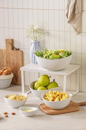 Porcelain Serving Bowls set for Entertaining, 3-11-20-32-50 Ounce