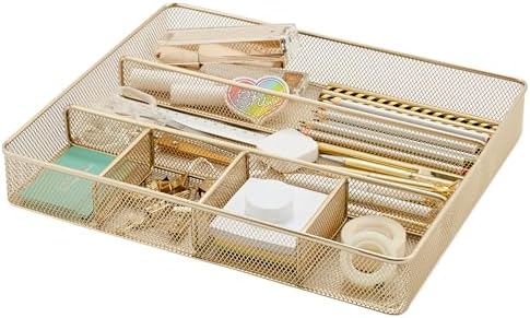 Annova Desk Top Organizer Tray for Office Organization - Metal Mesh