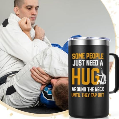 Lifecapido Jiu Jitsu Gifts for Men, Some People Just Need A Hug Around