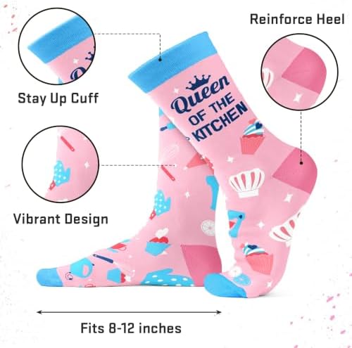 Cooking Gifts for Women, Men - Funny Baking, Chef, Grilling Socks