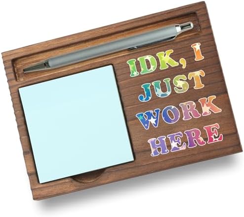 Funny Coworker Gift Sticky Note Holder, Office Humor Desk Organizer