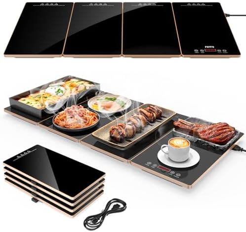 FEPPO Electric Warming Tray, 4-in-1 Food Warmers for Parties Buffet