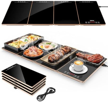 FEPPO Electric Warming Tray, 4-in-1 Food Warmers for Parties Buffet