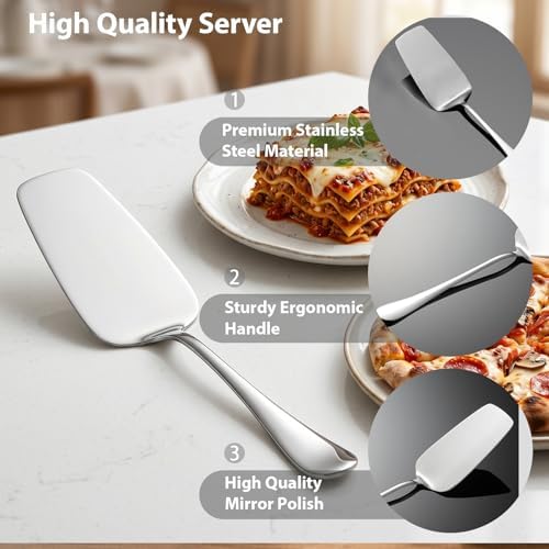 Lasagna Server, 11.5-Inch Stainless Steel Pie and Cake Server Cutter
