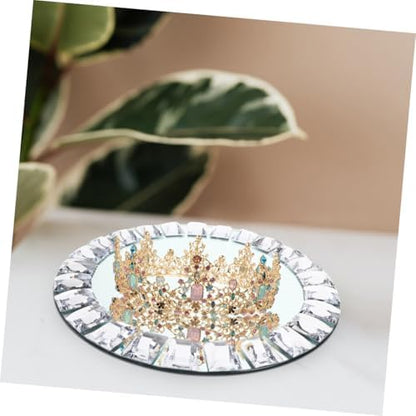 Glass Jewelry Tray round Decorative Ring Dish for Rings