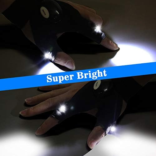 MOIPEJO LED Flashlight Gloves, Gifts for Men Dad Him Boyfriend