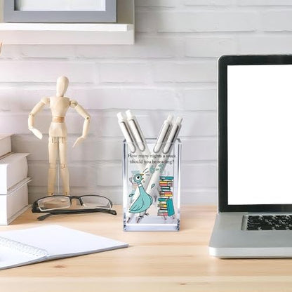 Reading Humor Acrylic Pen Holder for Desk, Teacher Appreciation & End