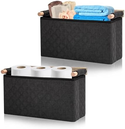 2 Pack Wall Hanging Storage Bag, Wall Mount Toilet Paper Storage