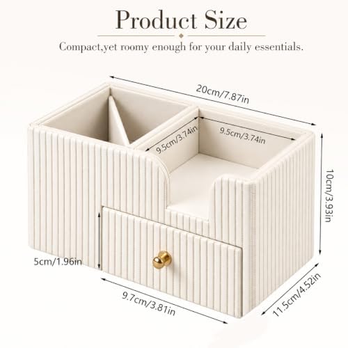 Desk Organizer with Drawer,Pencil Pen Holder for Desk,Sticky Note