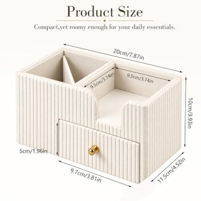 Desk Organizer with Drawer,Pencil Pen Holder for Desk,Sticky Note