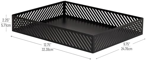Mind Reader Metal Letter Size Paper Tray, Desktop Document Organizer