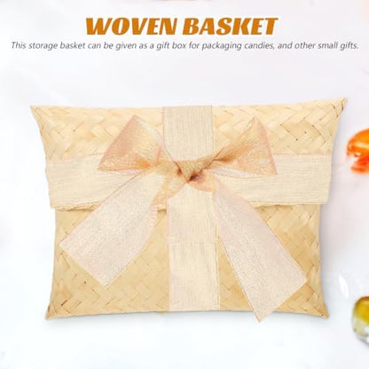 Hand Woven Gift Basket Organizer Box for Tea and Skincare