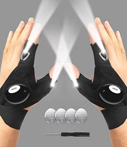 MOIPEJO LED Flashlight Gloves, Gifts for Men Dad Him Boyfriend