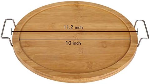 yarlung 11 Inch Ceramic Divided Serving Dishes with Bamboo Platter