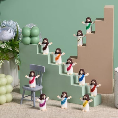 30 Pcs Mini Jesus Figures Tiny Jesus Loves You Figurine Little