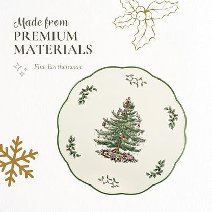 Spode Christmas Tree Round Trivet - 9" Heat Resistant Trivet for Hot