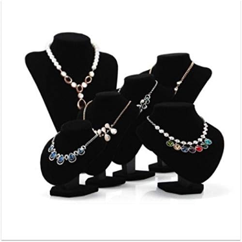 Comelyjewel 3pcs Jewelry Display Set – Velvet Necklace Stand &