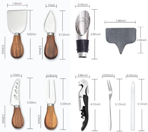 14 Piece Cheese Knife Set, Charcuterie Boards Accessories