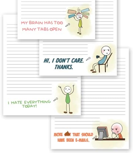 Super Funny Notepads - Hilarious Office Gift for Women Coworkers - Set