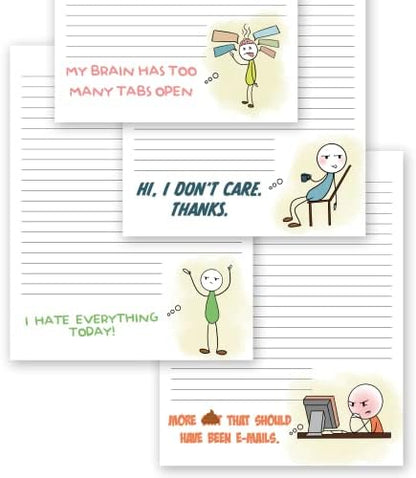 Super Funny Notepads - Hilarious Office Gift for Women Coworkers - Set