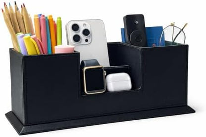 UnionBasic Desk Organizer, Desktop Caddy Leather Multi-compartment Pen