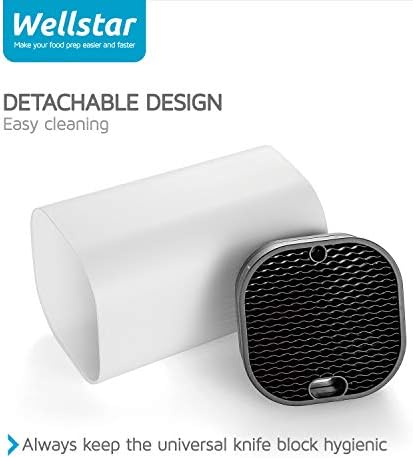 Universal Knife Block for Kitchen, WELLSTAR Knife Holder without