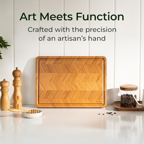 Keechee Atelier Collection Bamboo Cutting Board, Reversible Wood