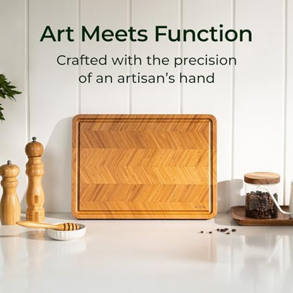 Keechee Atelier Collection Bamboo Cutting Board, Reversible Wood
