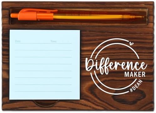 Dean Difference Maker Self-Stick Note Pad Holder Appreciation Gift for
