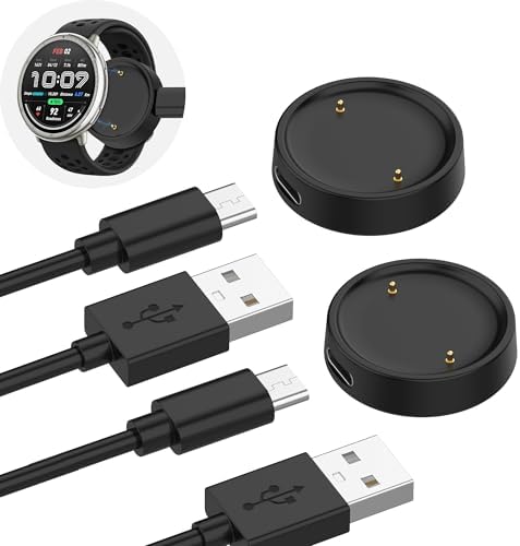 2 Packs 3.3Ft USB-A Charger Compatible with Amazfit Active 2/Amazfit