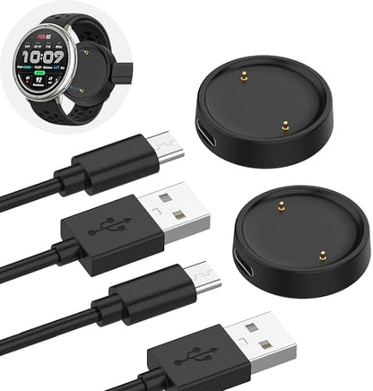 2 Packs 3.3Ft USB-A Charger Compatible with Amazfit Active 2/Amazfit