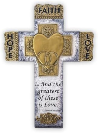 Faith, Hope, and Love Marriage Wall Cross, Wedding, Engagement, and