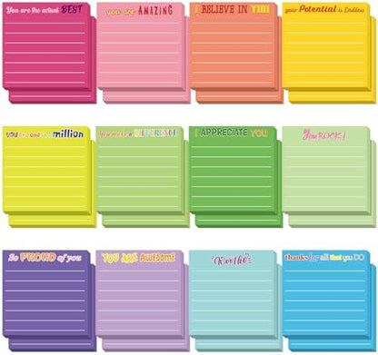 Yinder 24 Pcs Inspirational Sticky Notes Gifts, Appreciation