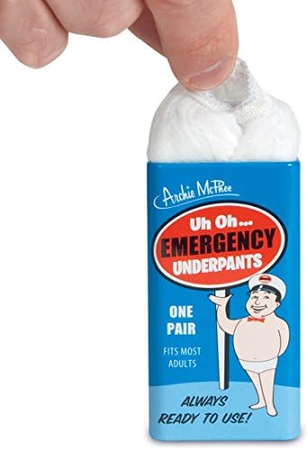 Accoutrements Emergency Underpants — Funny Gag Gift for Adults