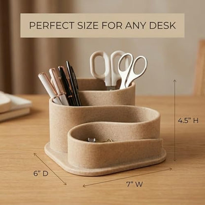 OAKOA Aesthetic Desk Organizer - Modern Desk Accessories - Boho Pen