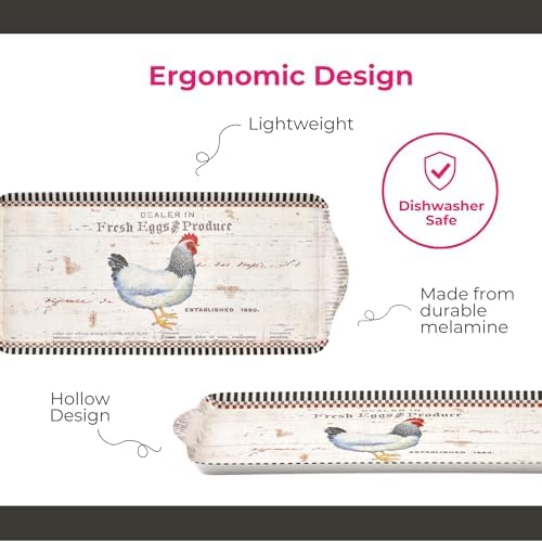 Pimpernel On the Farm Rectangular Melamine Tray – (14.5" x 6.25")