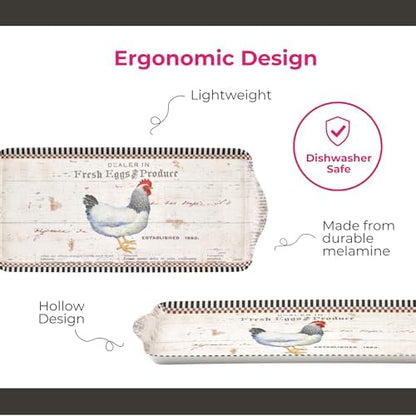 Pimpernel On the Farm Rectangular Melamine Tray – (14.5" x 6.25")