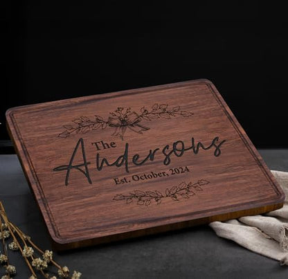 Personalized Cutting Board, Custom Engraved Wood Charcuterie Boards