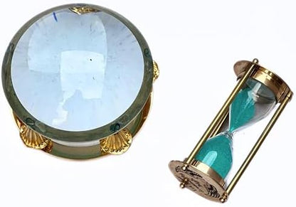 collectiblesBuy Vintage Brass Magnifying Glass Paperweight and Love