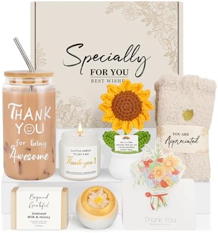 Thank You Gifts for Women, Boss Day Appreciation Gifts Basket for
