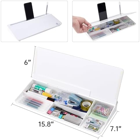 TSJ OFFICE Small Desktop Whiteboard -Glass Dry Erase Board Computer