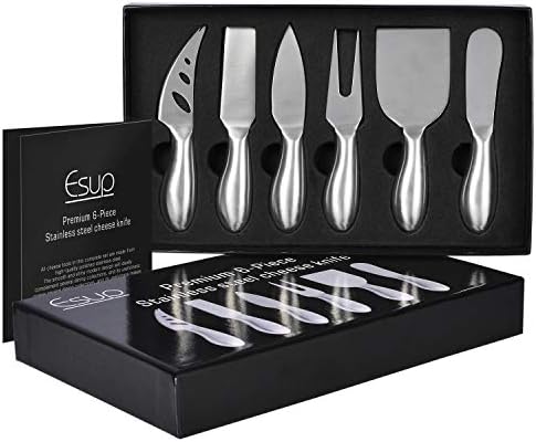 Esup Cheese Knife Set Premium 6-Piece Stainless Steel Cheese knives