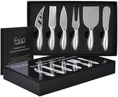 Esup Cheese Knife Set Premium 6-Piece Stainless Steel Cheese knives