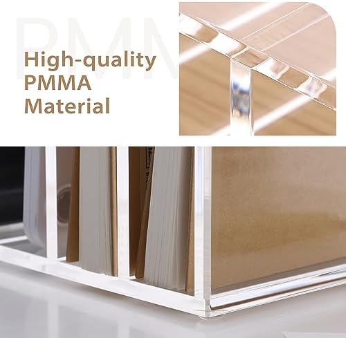SANRUI Clear Mail Organizer Desk Sorter, Acrylic Letter File Holder